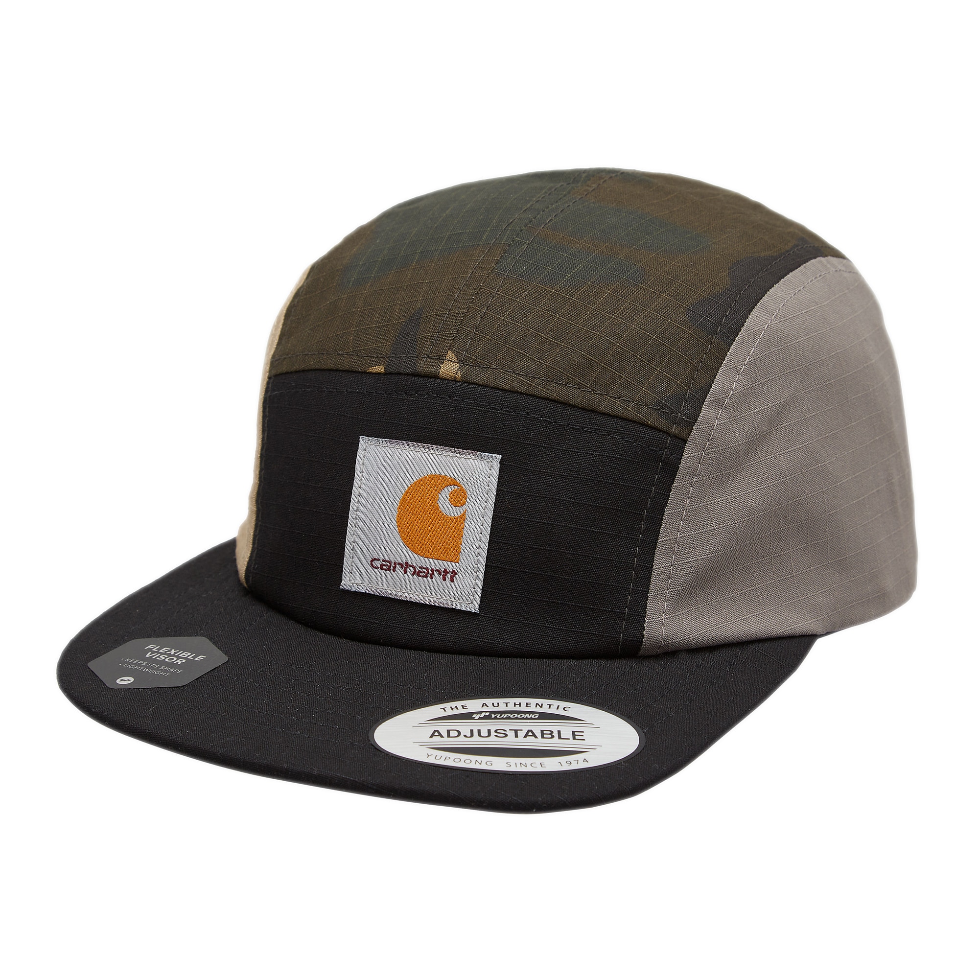 Carhartt WIP Valiant 4 Cap - black/camo laurel/air force