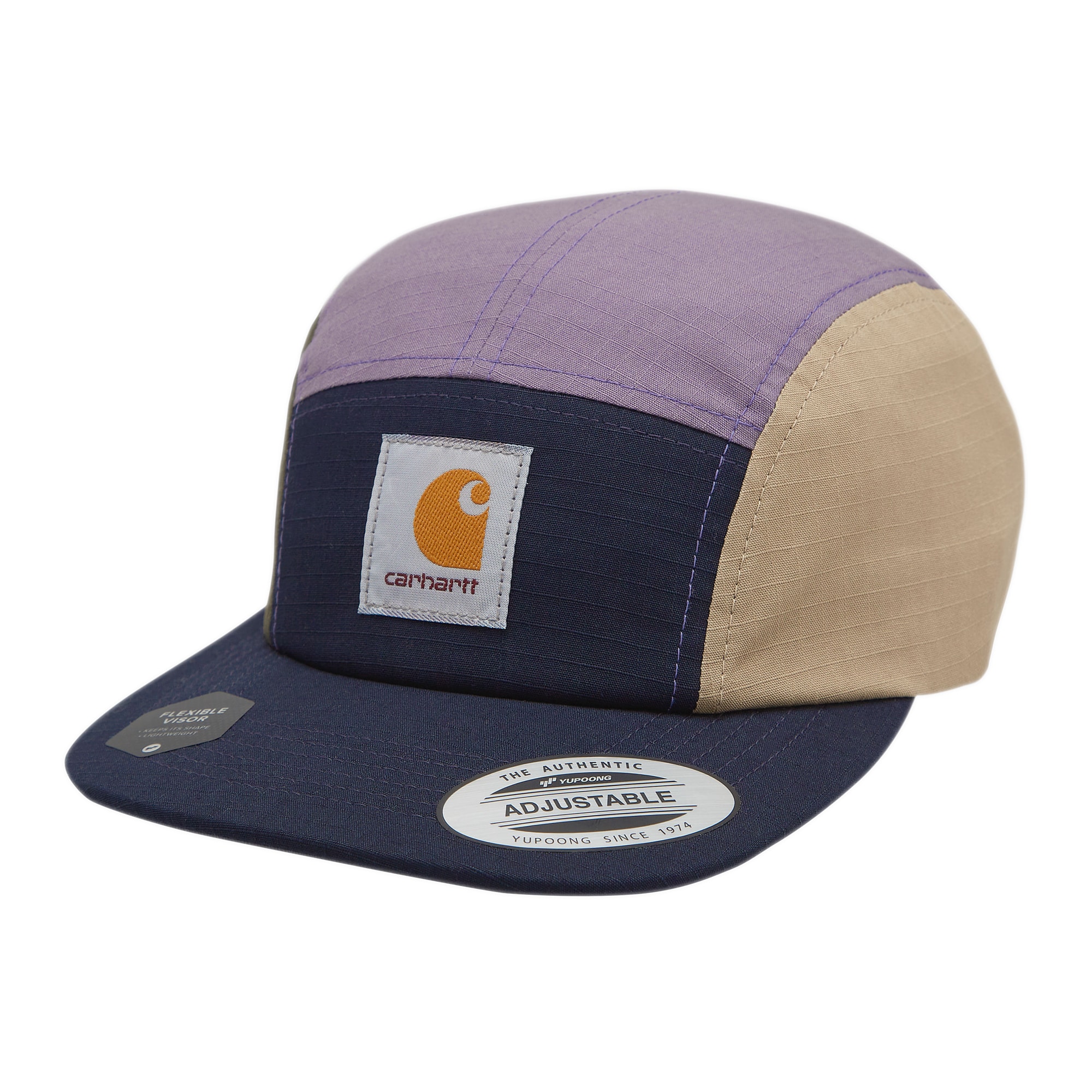 Carhartt WIP Valiant 4 Cap - black/camo laurel/air force – Bild 5