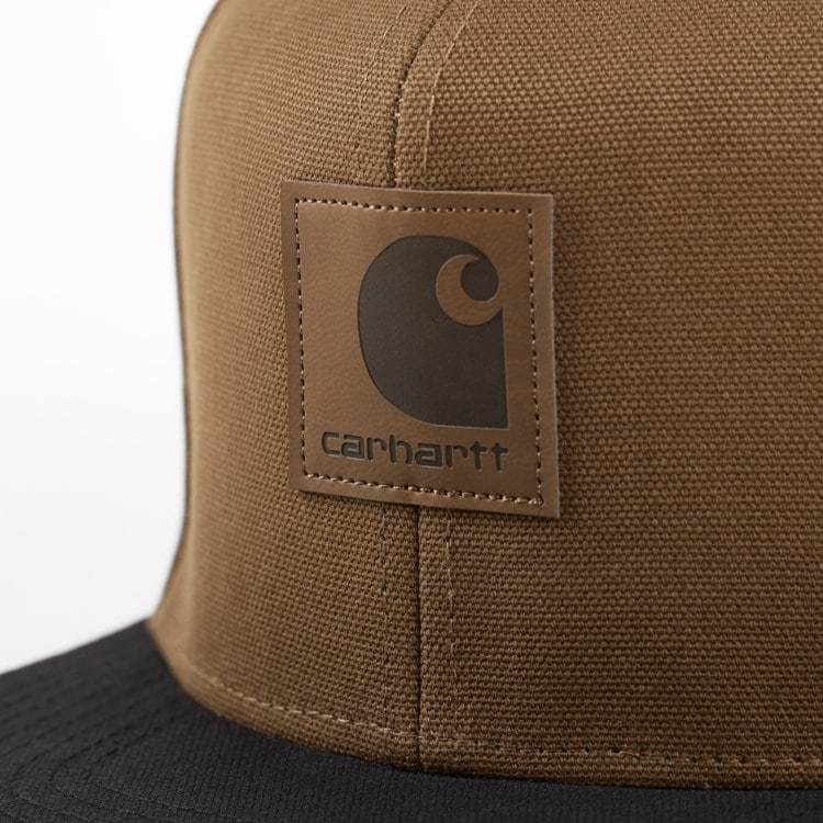 Carhartt WIP Logo Cap Bi-Colored - brown/black – Bild 2