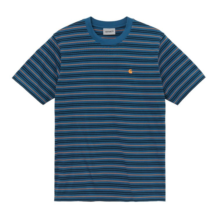 Carhartt WIP Akron T-Shirt - akron stripe/shore