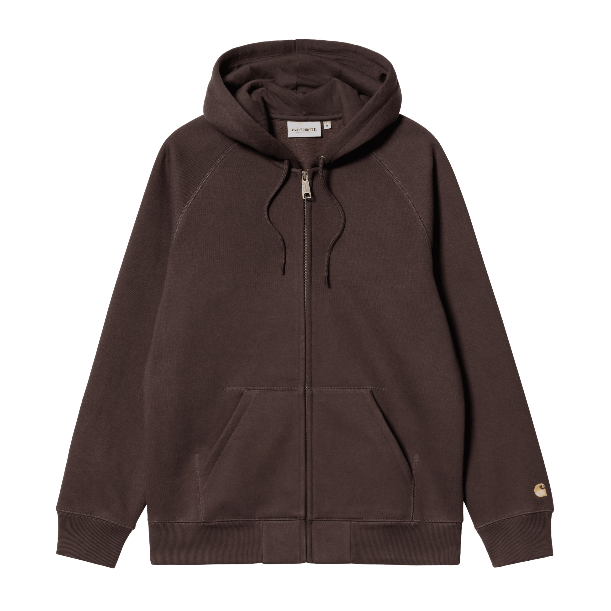 Carhartt WIP Hooded Chase Jacket - dark umber / gold