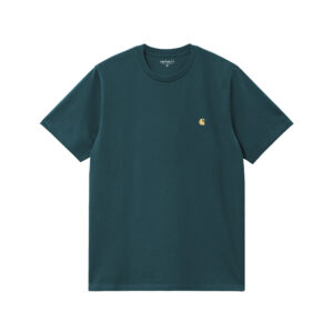 Carhartt WIP Chase Tee - duckblue / gold