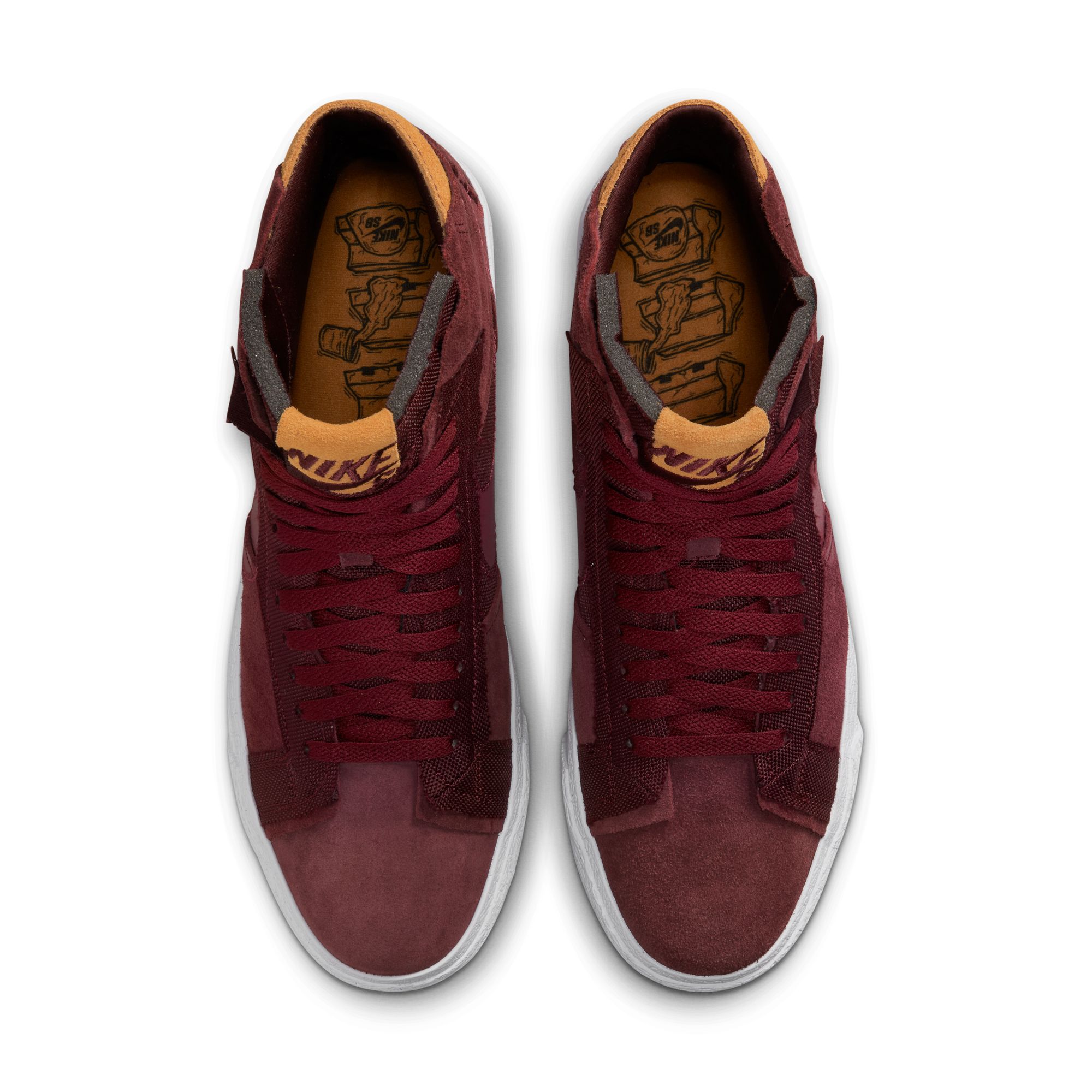 Nike SB Blazer Mid PRM - night maroon / rosewood – Bild 7