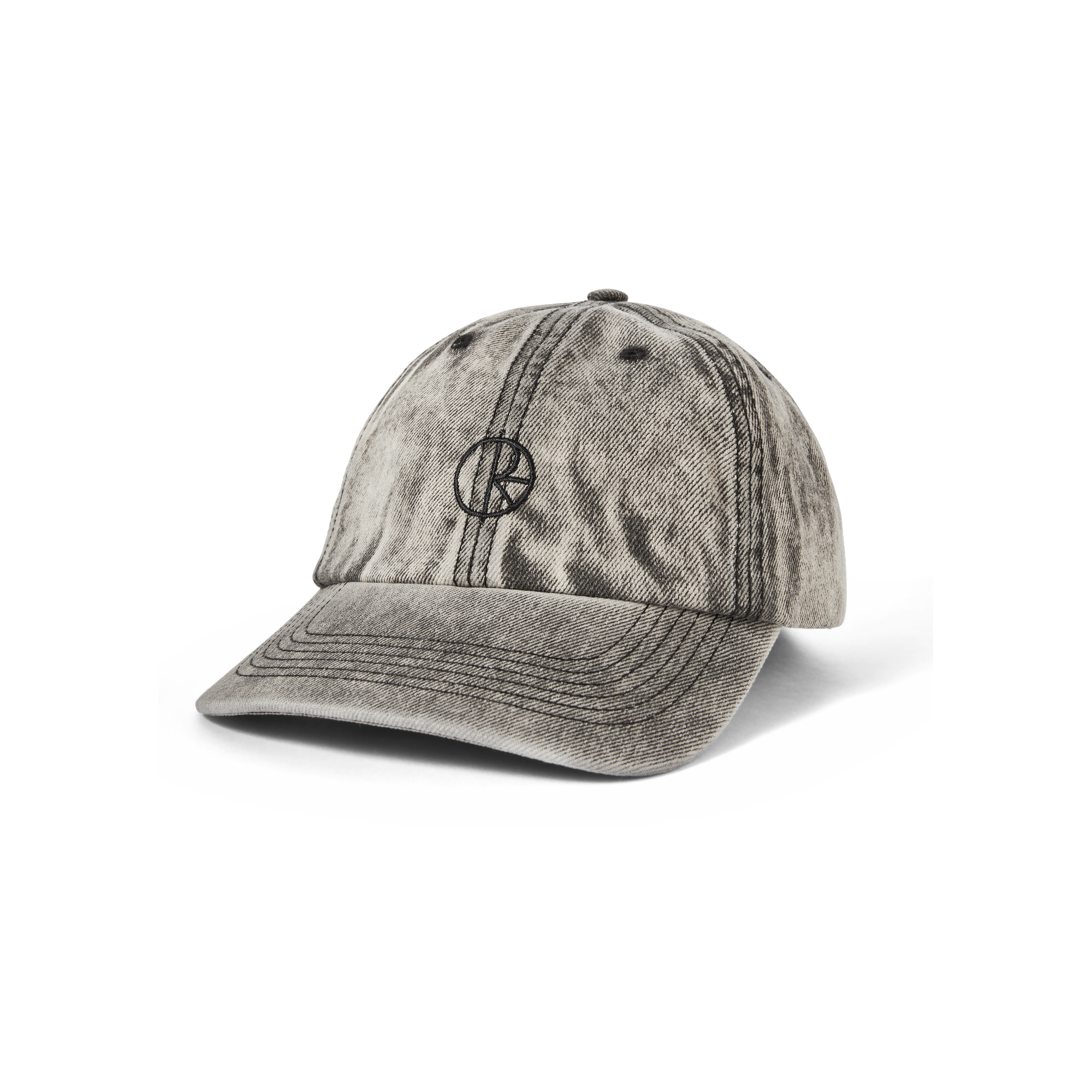 Polar Skate Co. Stroke Logo Denim Cap - acid black