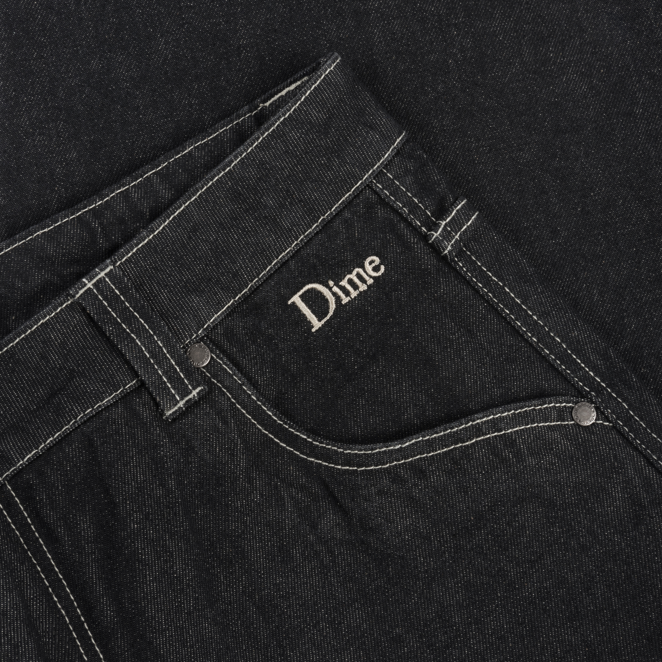 Dime Classic Baggy Denim Pants - black washed – Bild 3