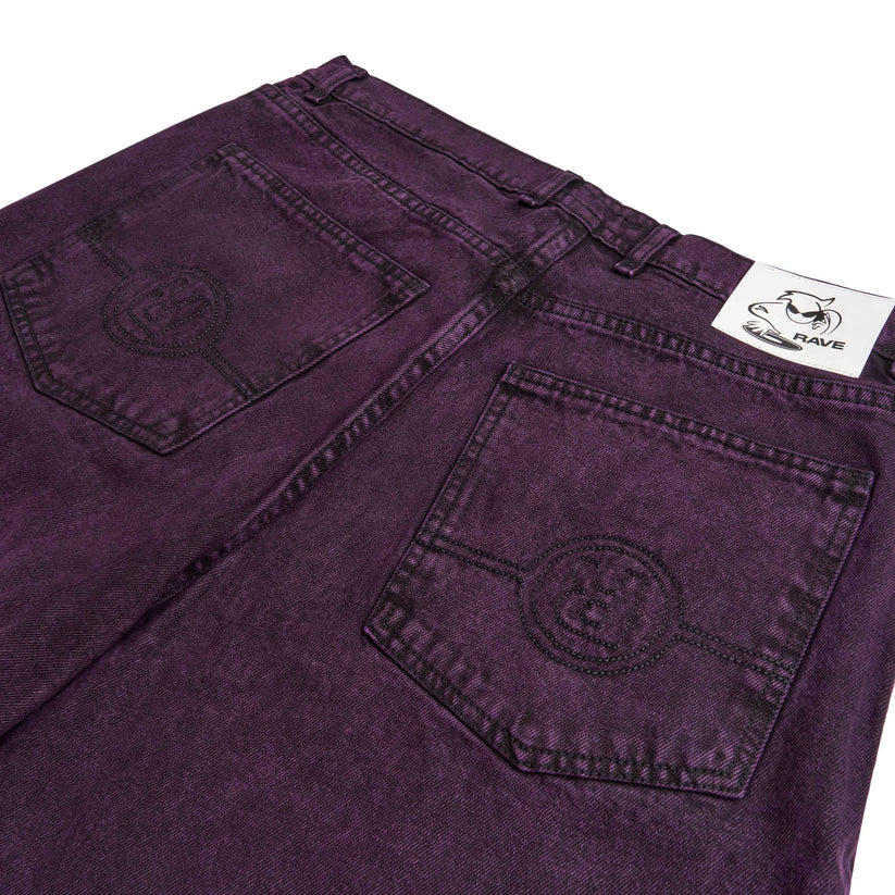 Rave Skateboards Tres Gros Denim Short - purple – Bild 4