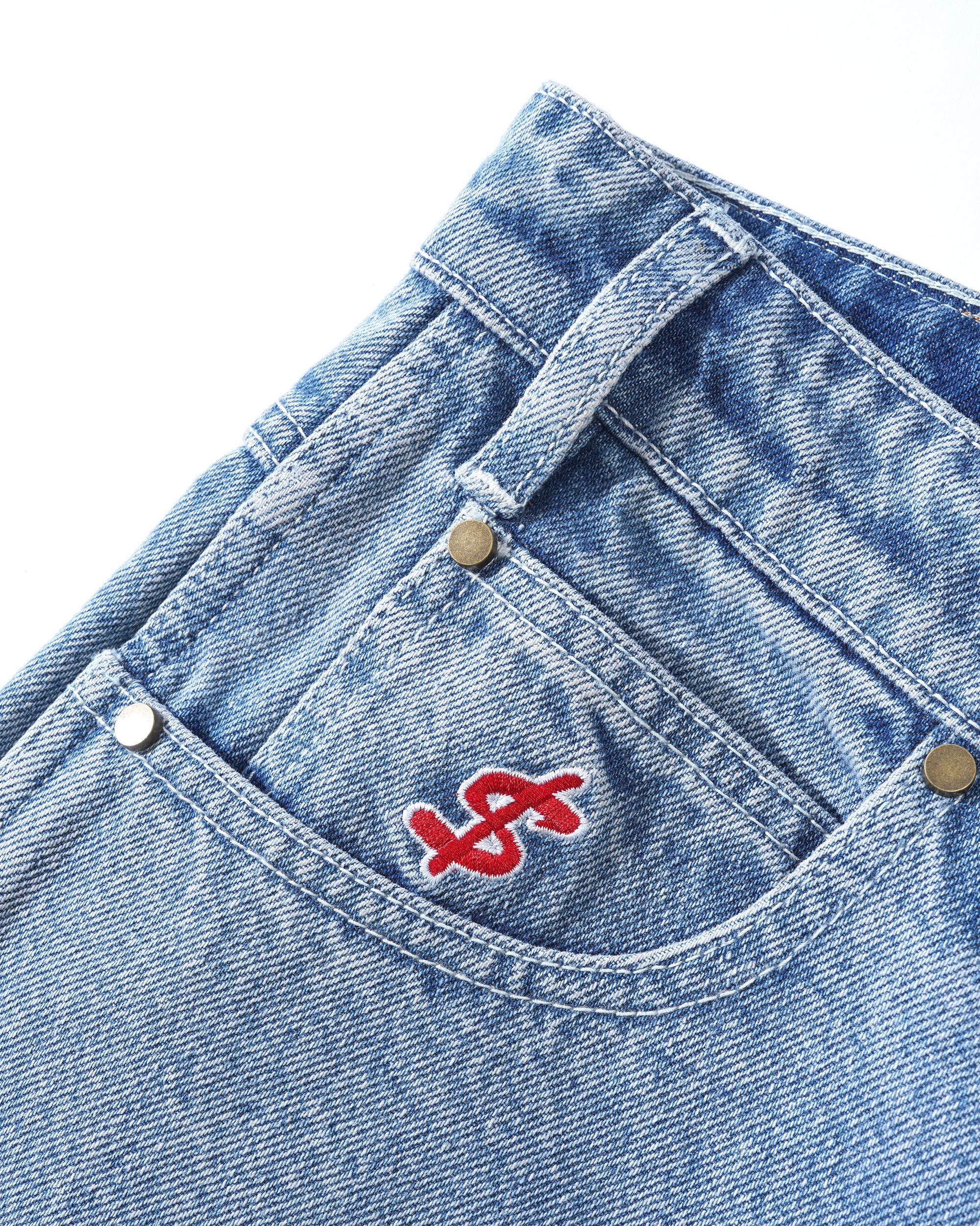Cash Only Blockout Denim Jeans - silver indigo wash – Bild 5