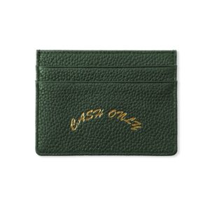 Cash Only Leather Cardholder - emerald