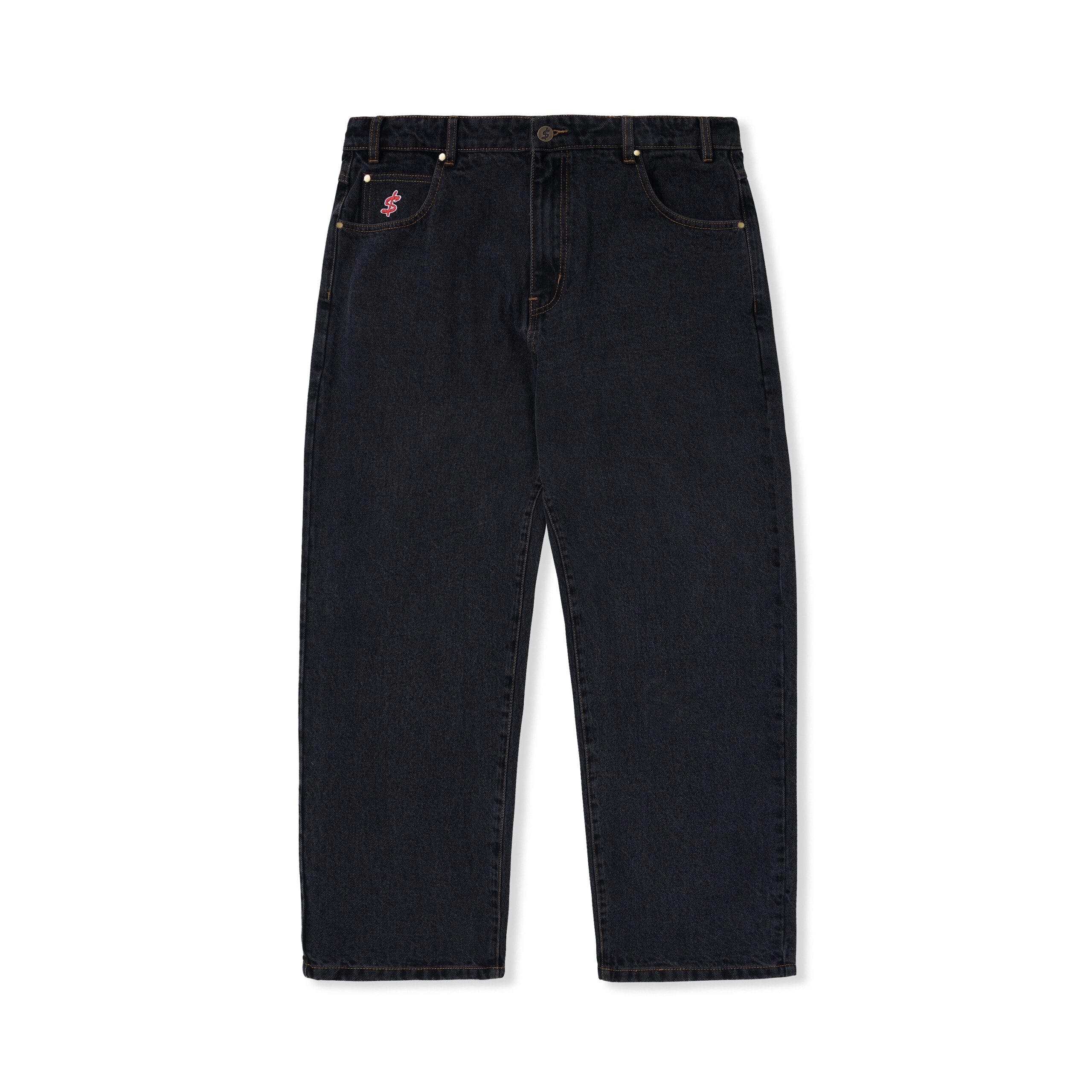Cash Only Logo Baggy Denim Jeans - washed black – Bild 3
