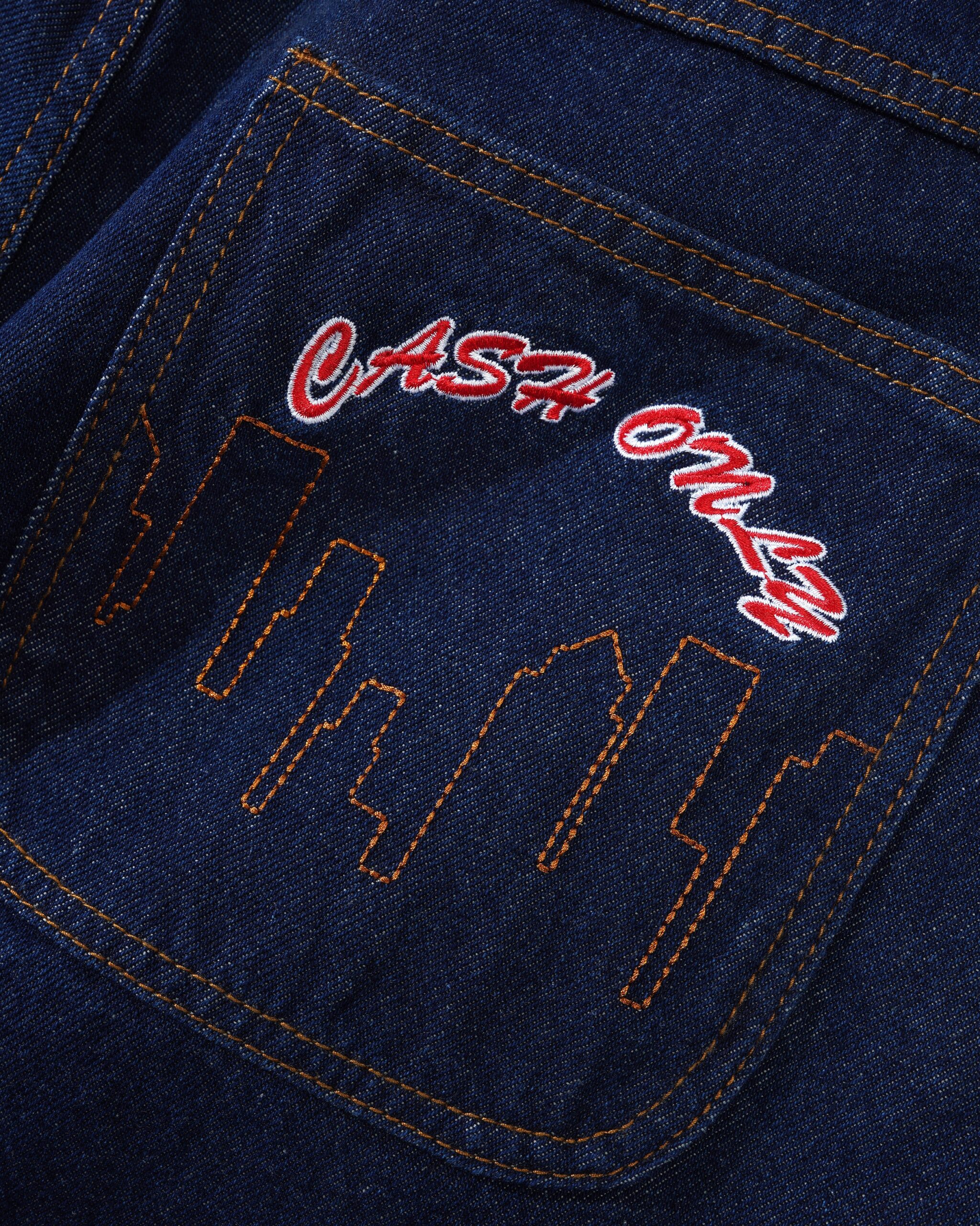 Cash Only Logo Denim Shorts - raw indigo – Bild 4