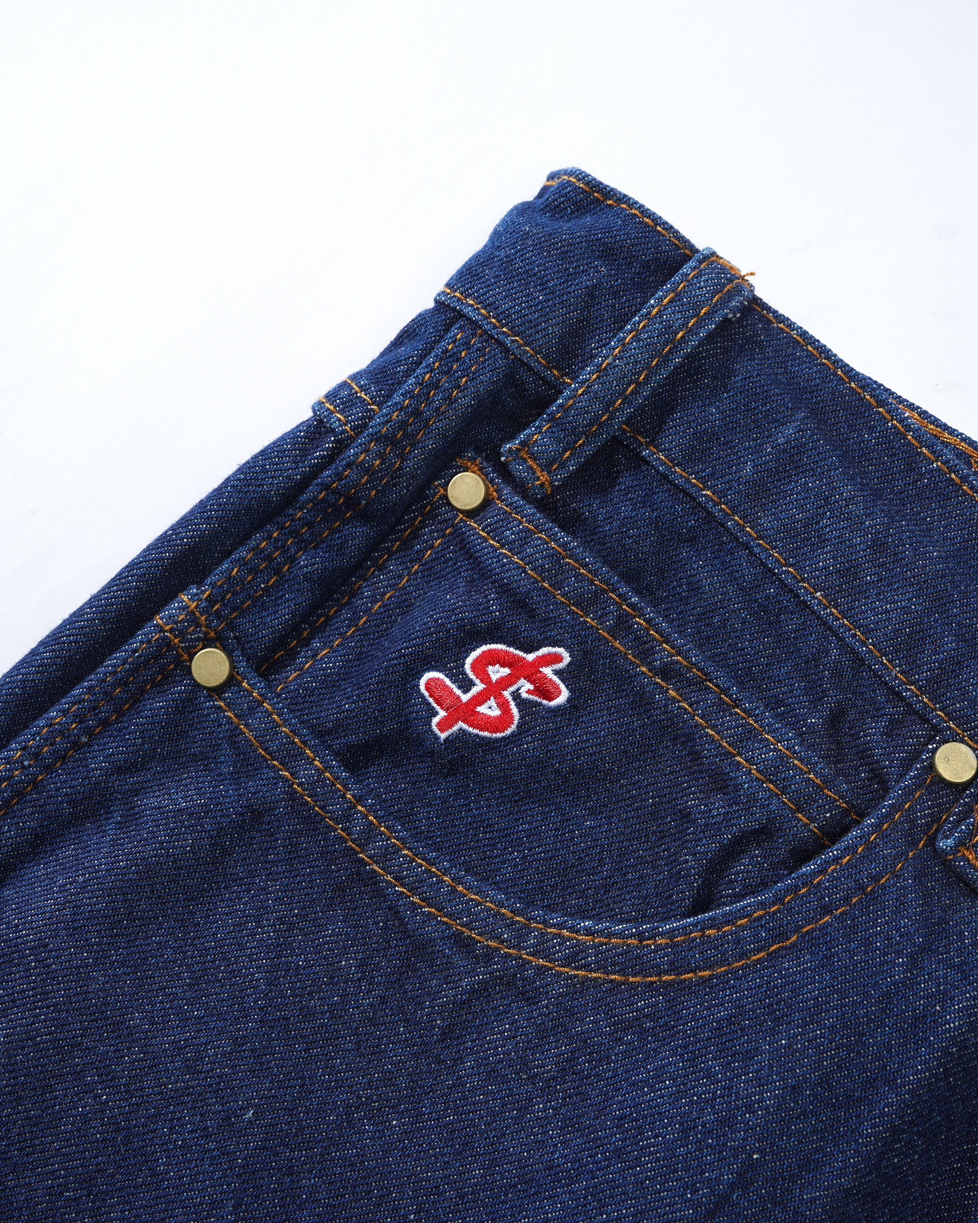Cash Only Logo Denim Shorts - raw indigo – Bild 5