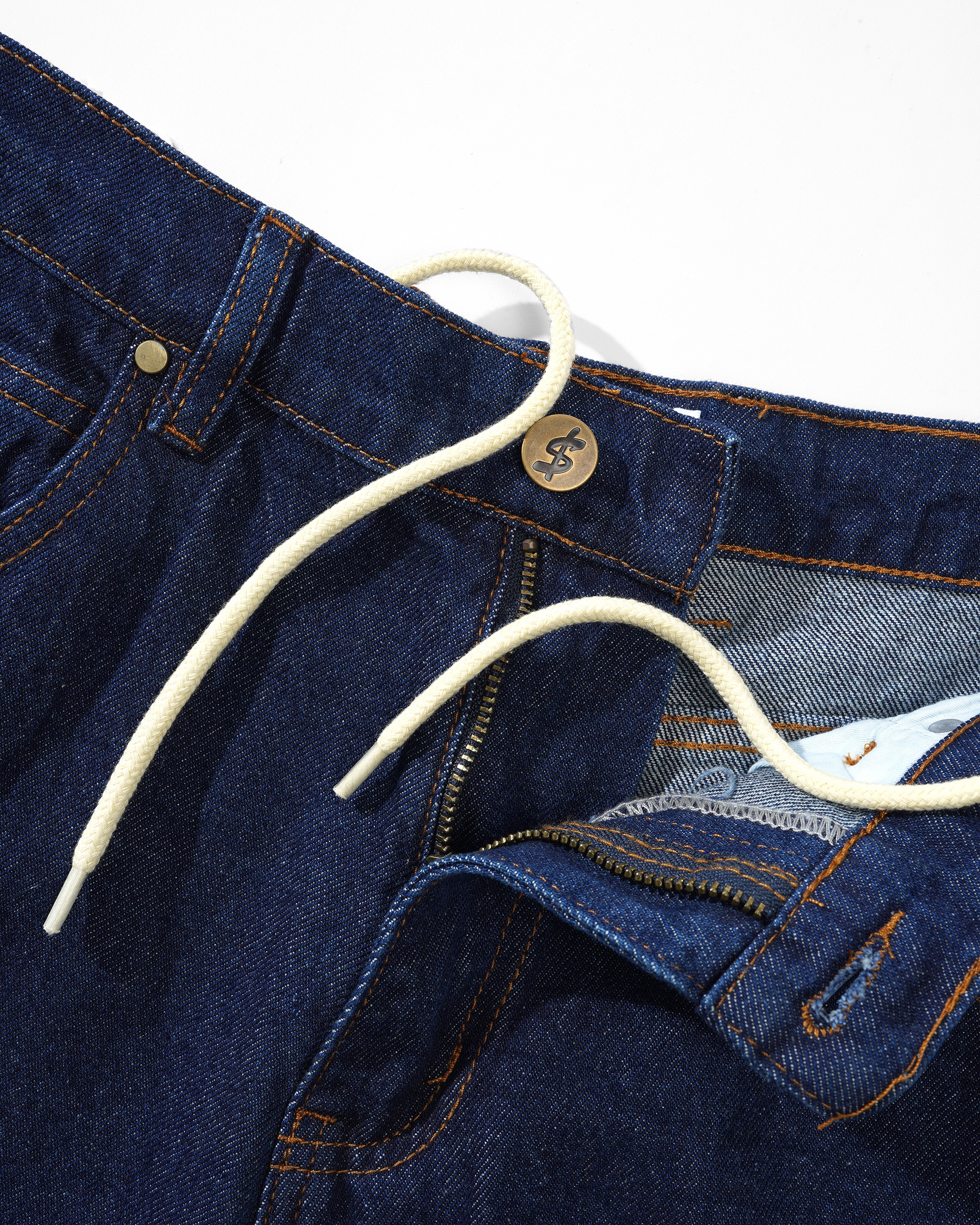 Cash Only Logo Denim Shorts - raw indigo – Bild 6