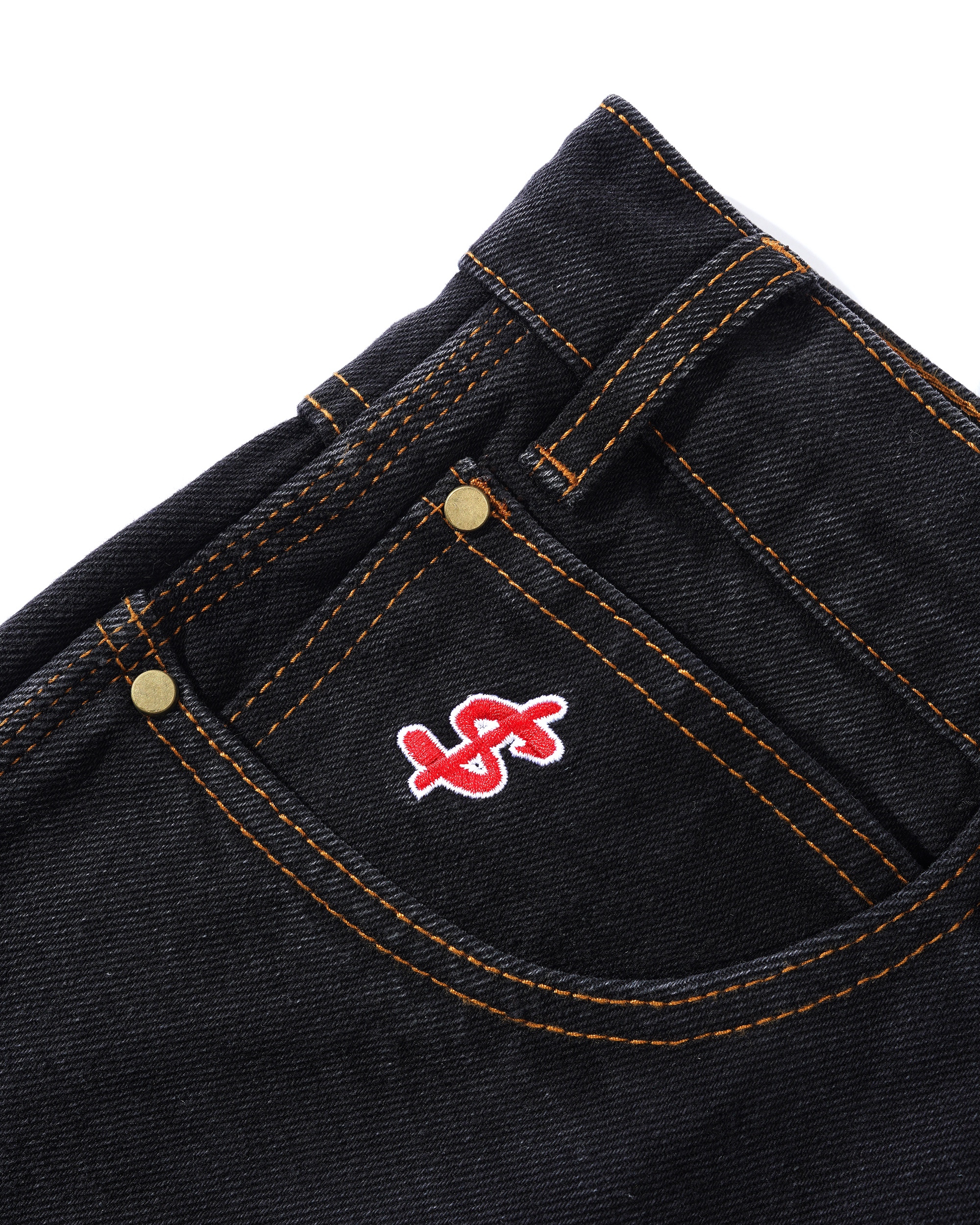 Cash Only Logo Denim Shorts - washed black – Bild 5