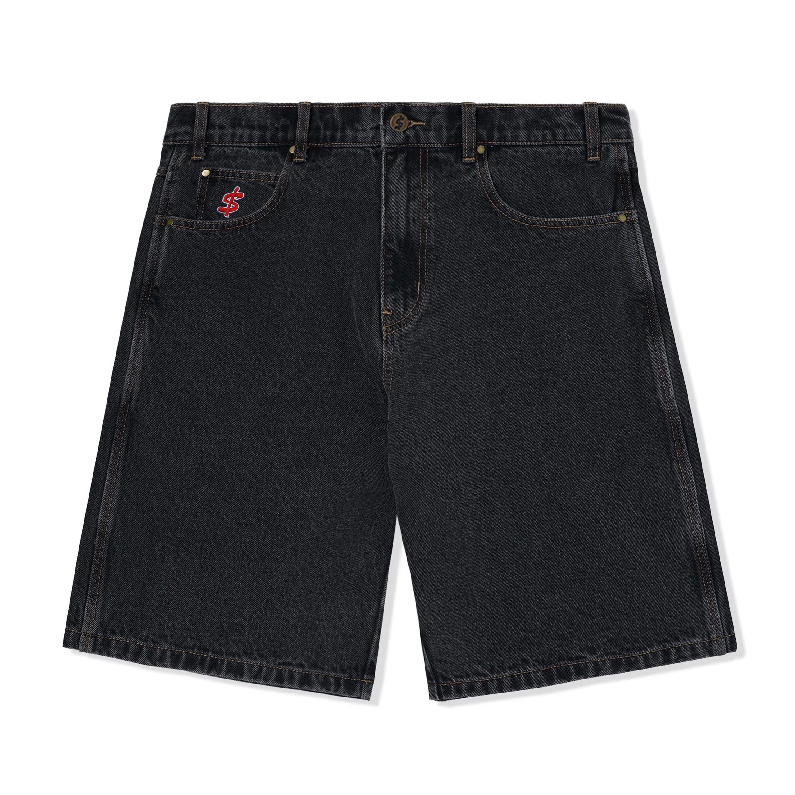 Cash Only Logo Denim Shorts - washed black – Bild 3
