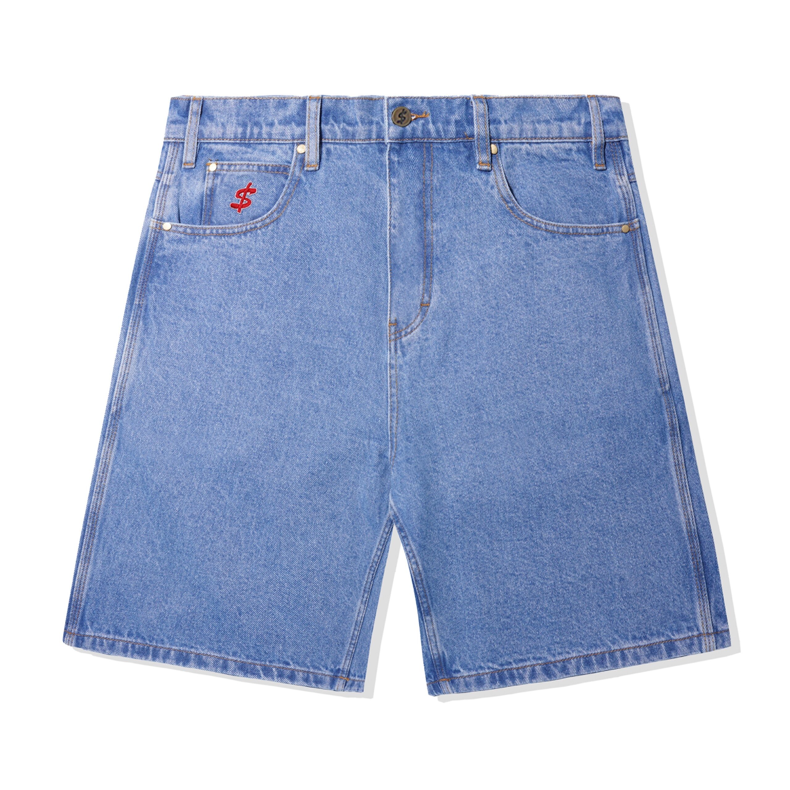 Cash Only Logo Denim Shorts - washed indigo – Bild 3