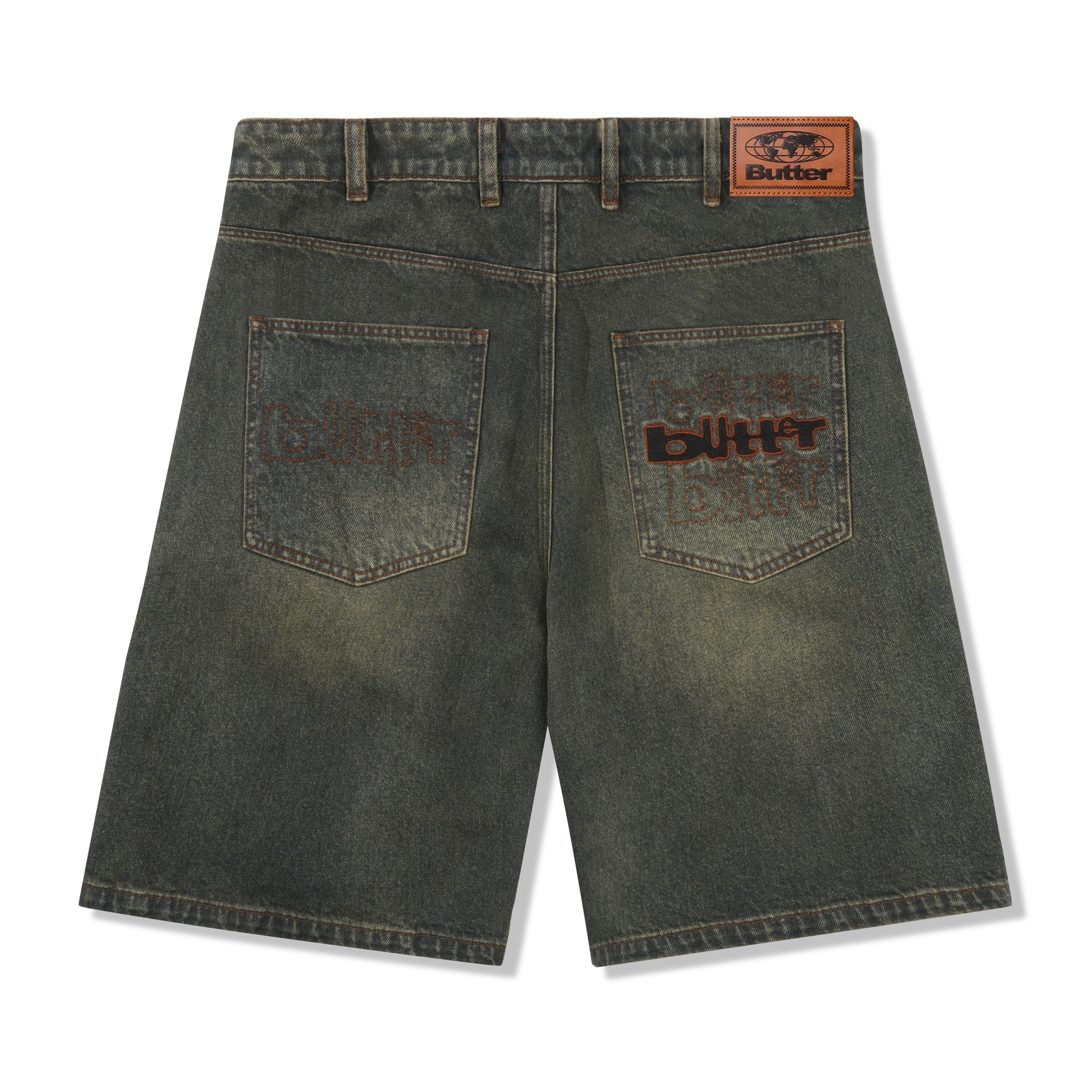 Buttergoods Warped Denim Short - dirty wash indigo – Bild 3