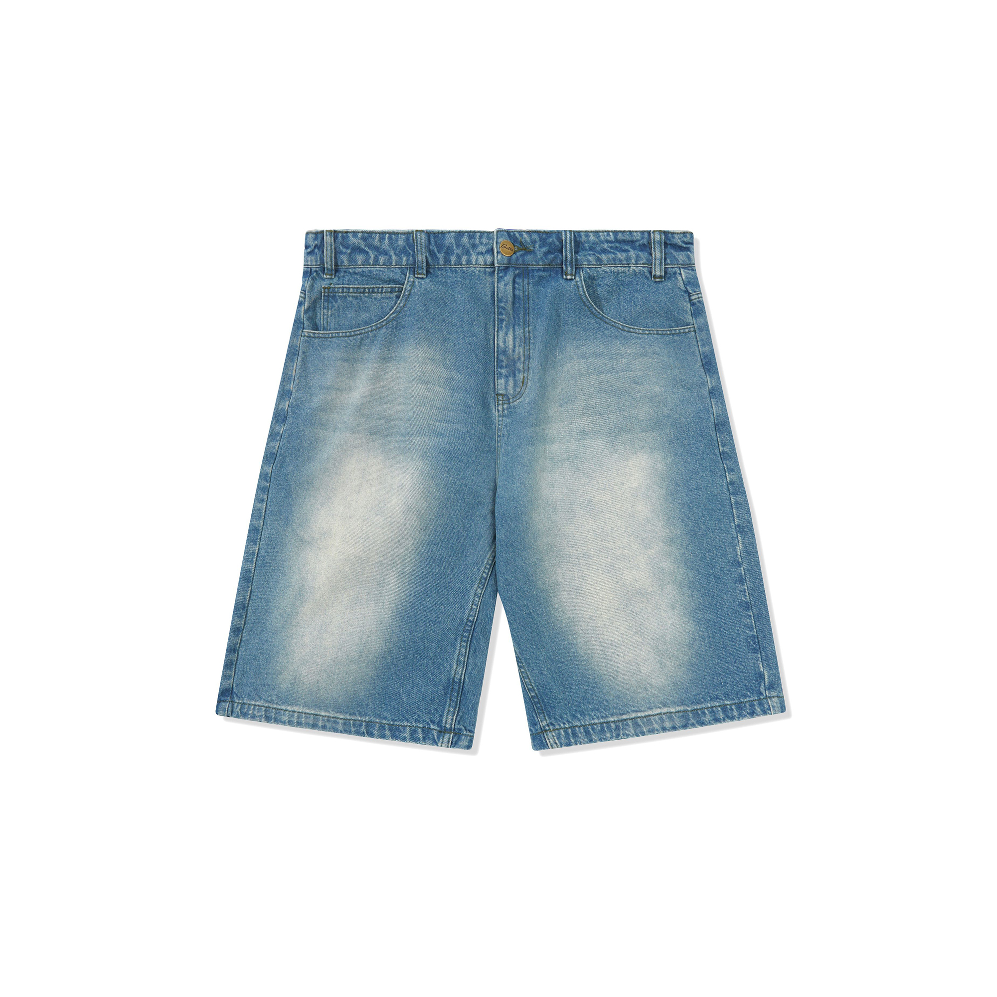 Buttergoods Warped Denim Short - washed mid blue