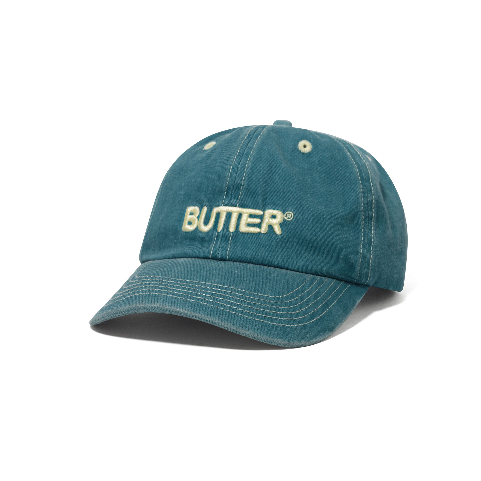 Buttergoods Rounded Logo Cap - washed ocean