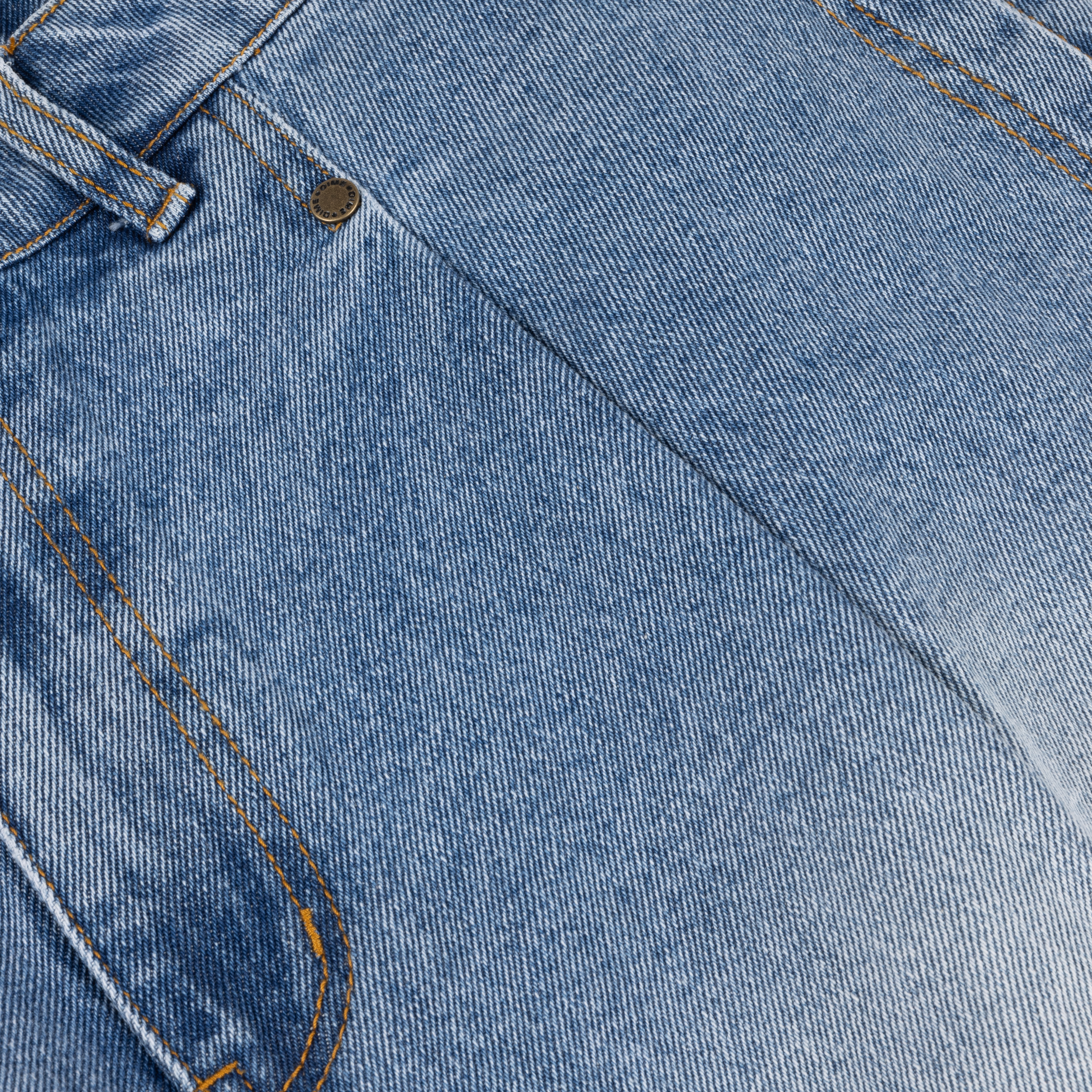 Dime Pleated Denim Short - blue washed – Bild 3