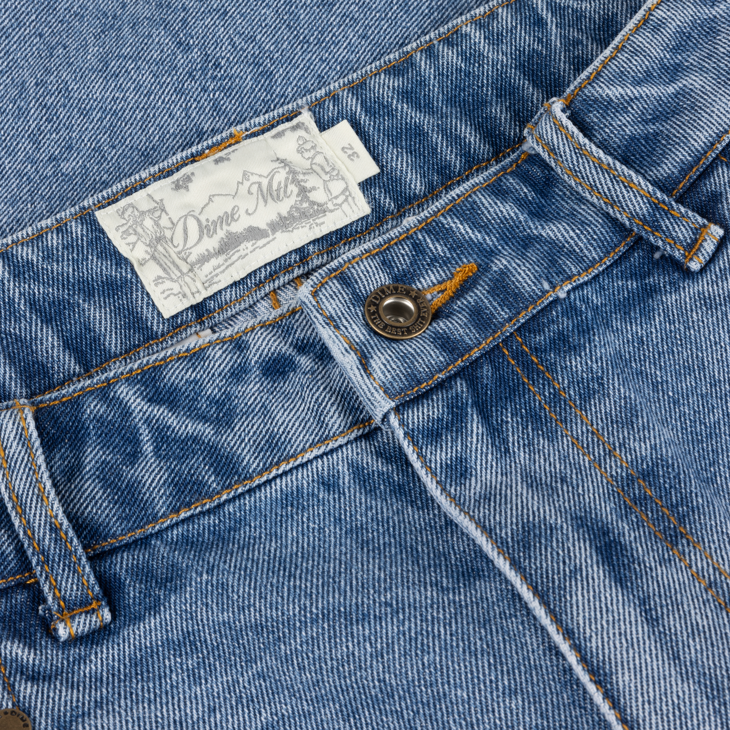 Dime Pleated Denim Short - blue washed – Bild 5