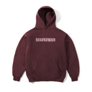 Buttergoods Glint Nylon Applique Pullover Hood - burgundy