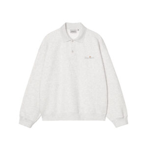 Carhartt WIP Label Polo Sweat - ash heather