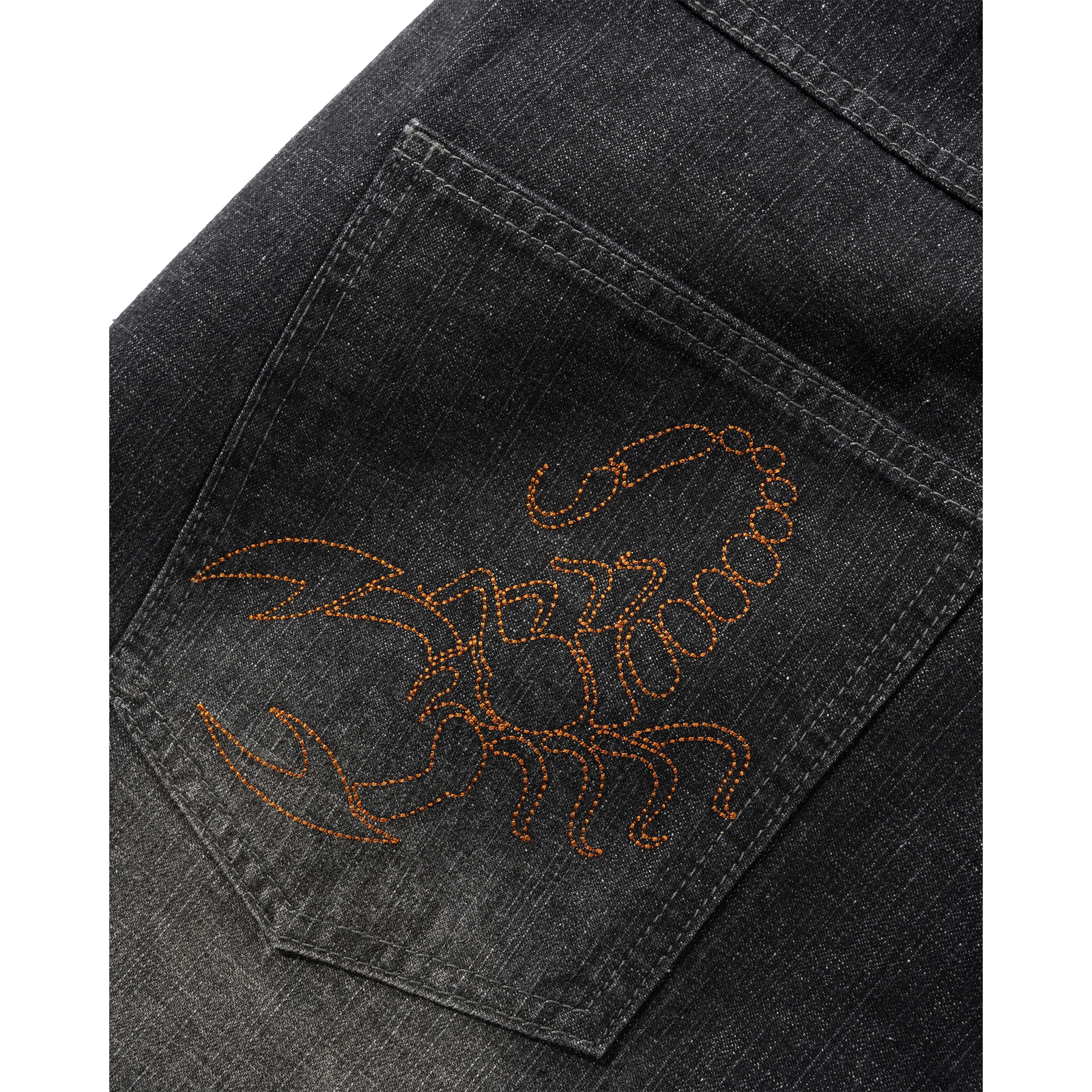 Buttergoods Scorpion Stitch Denim Short - slub black – Bild 3