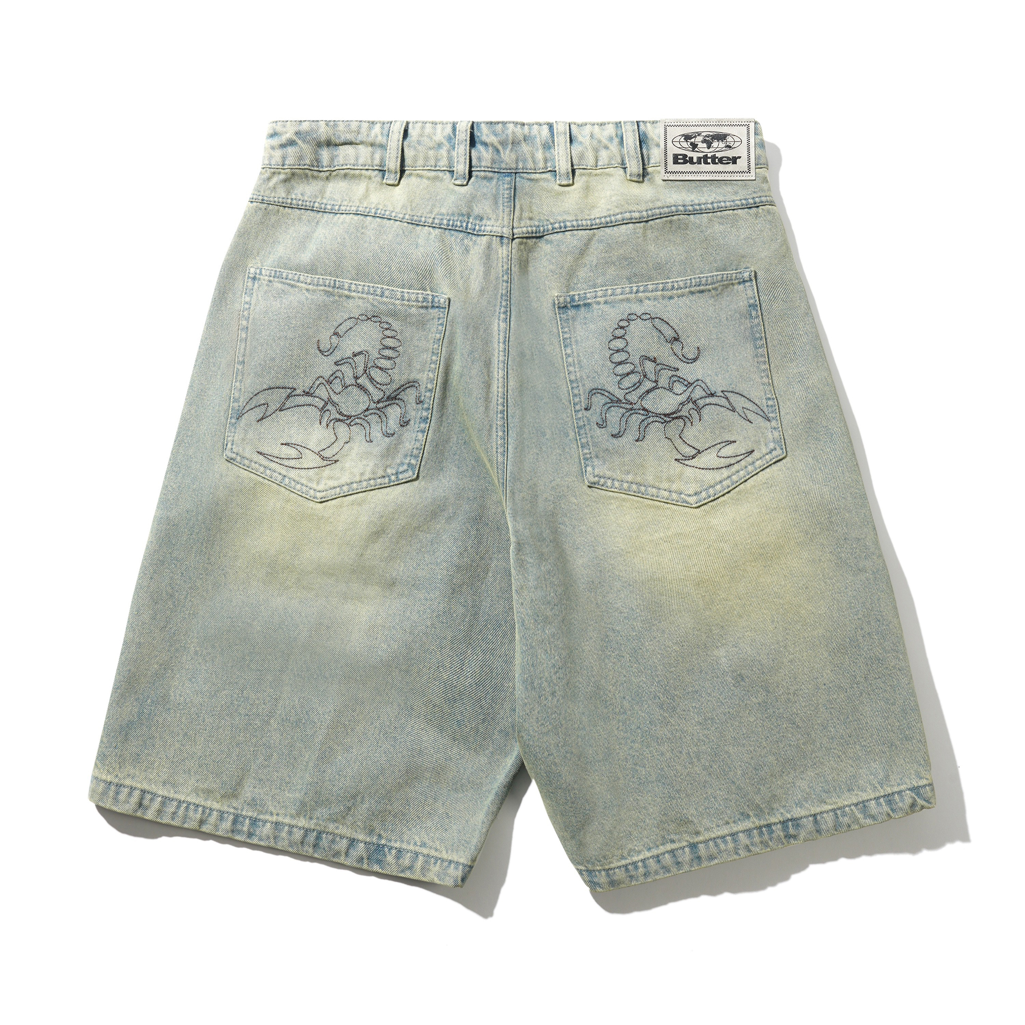 Buttergoods Scorpion Stitch Denim Short - Tinted Light Blue