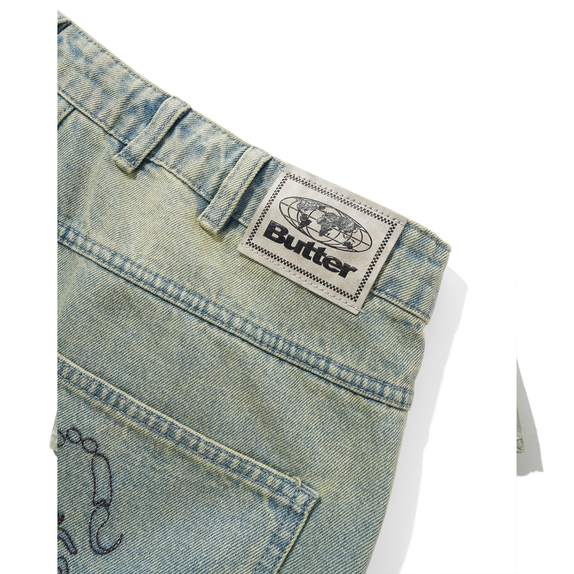 Buttergoods Scorpion Stitch Denim Short - Tinted Light Blue – Bild 4