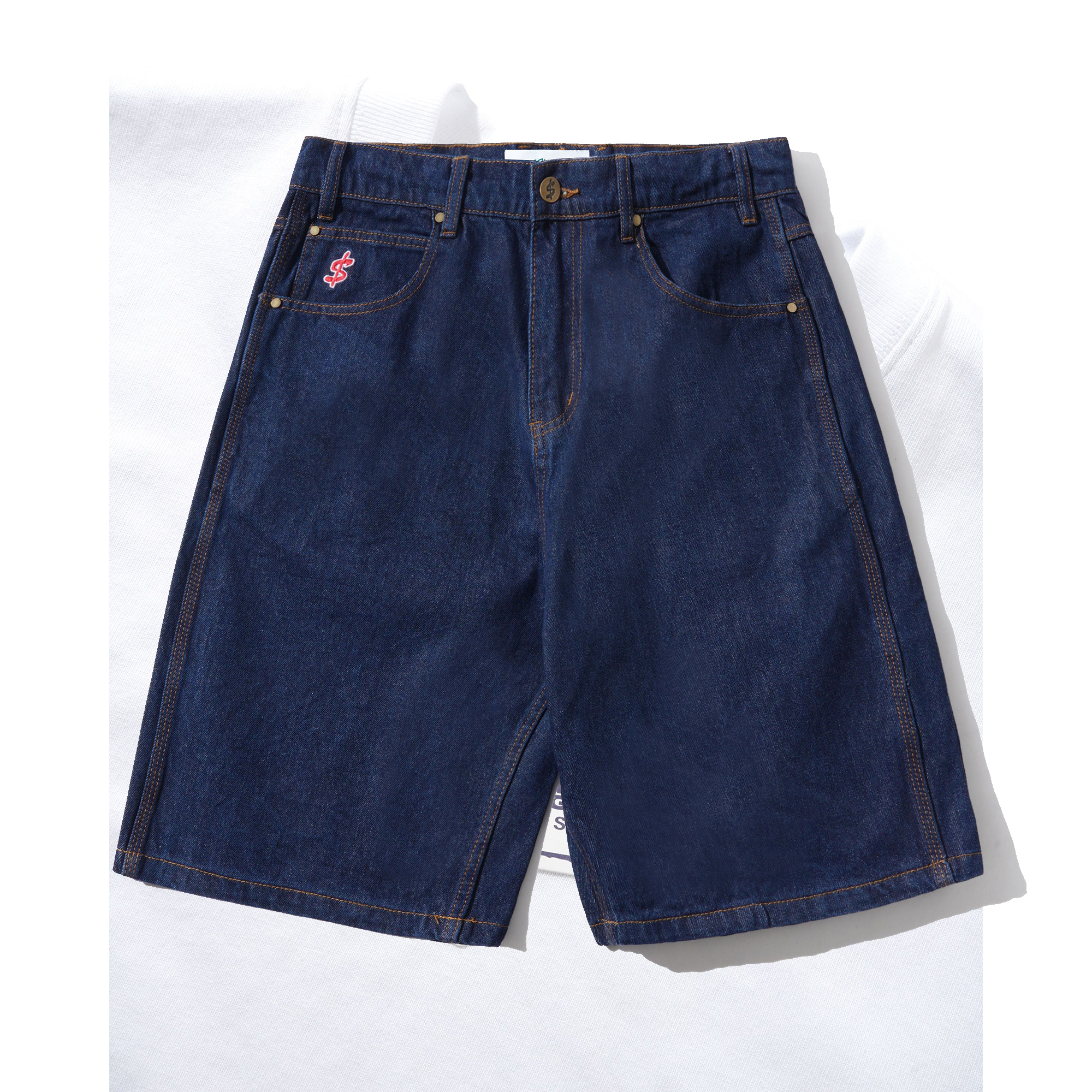 Cash Only Logo Denim Short - raw indigo – Bild 2