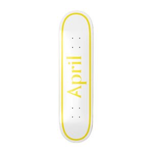 April Skateboards - Twin - April OG Logo - yellow/white 8,5"