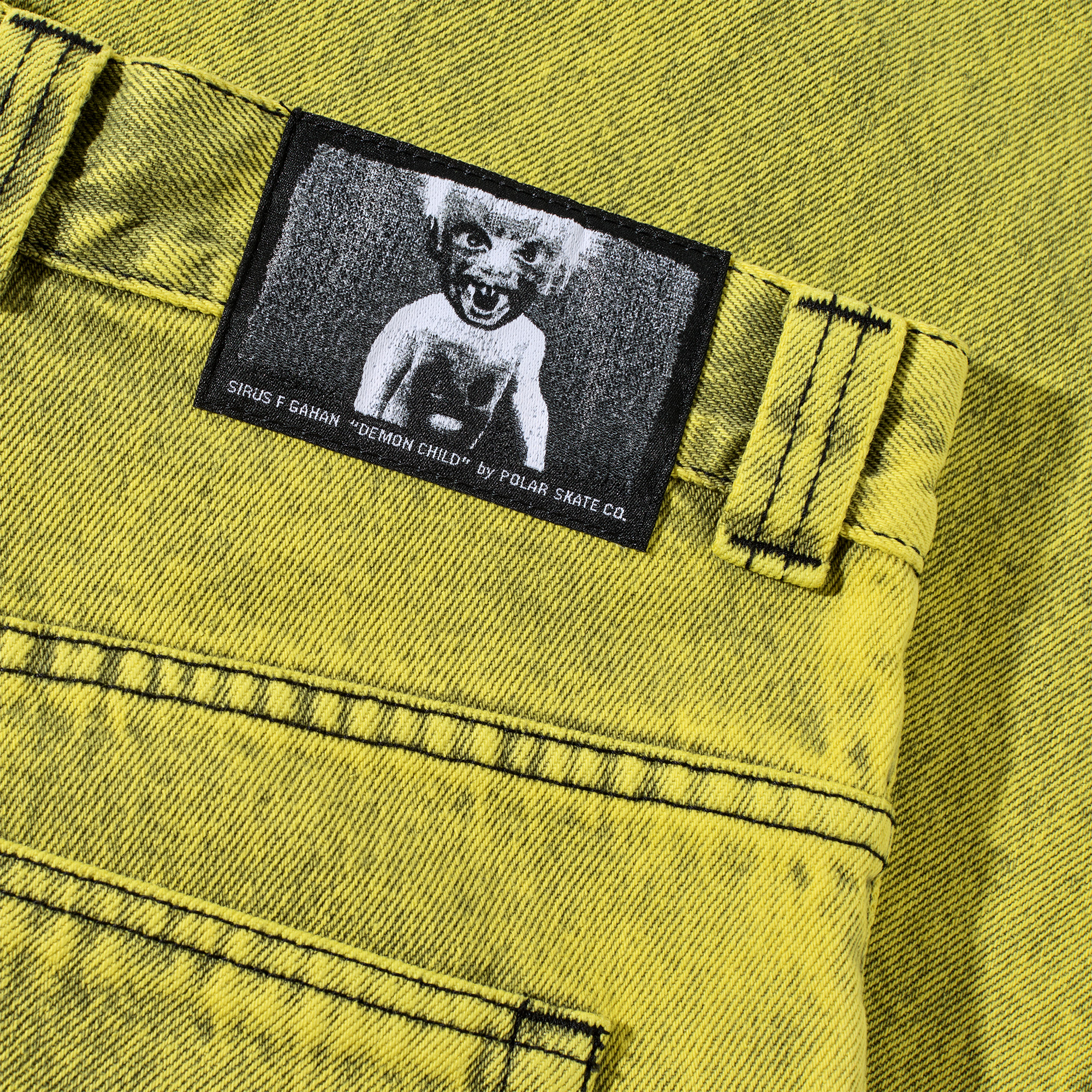 Polar Skate Co. Big Boy Shorts / Angel Child - lemon black – Bild 4
