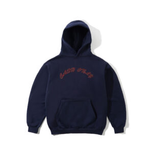Cash Only Plaid Applique Pullover Hood - navy