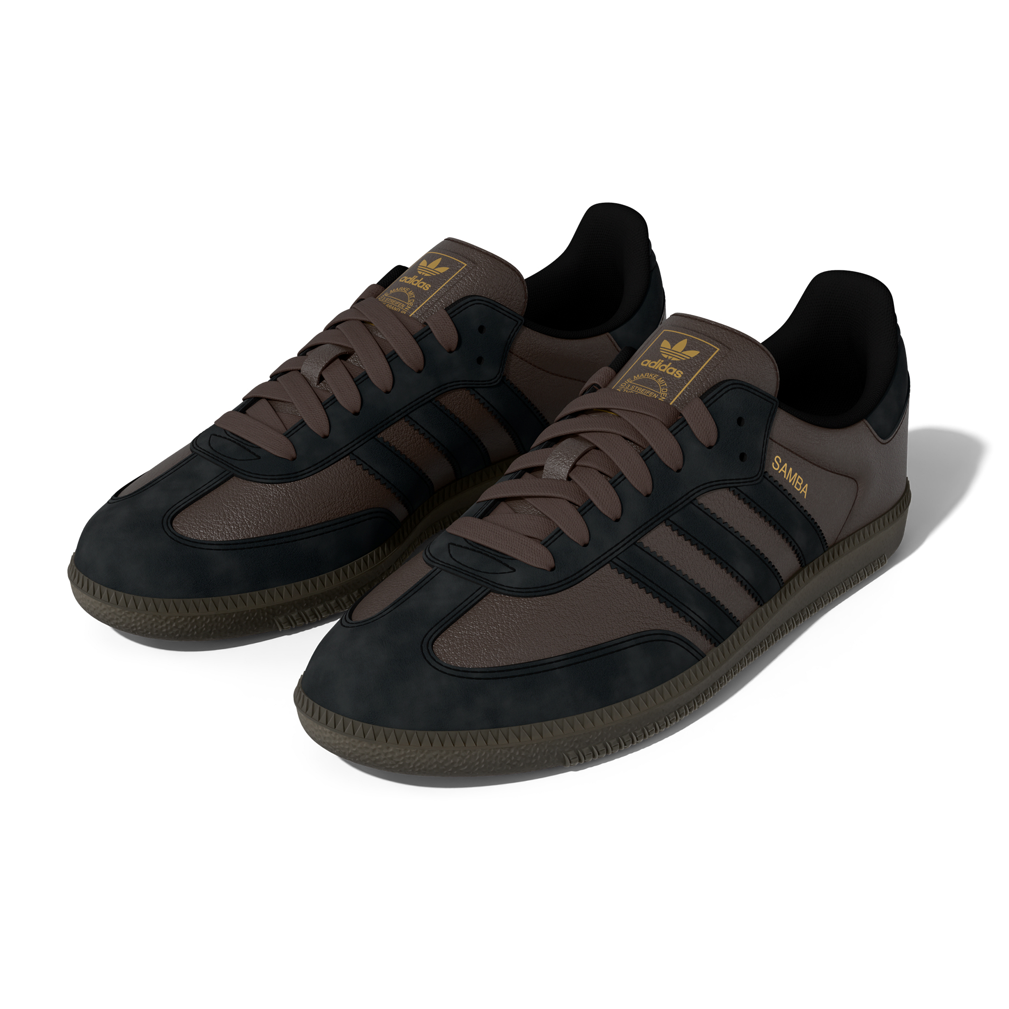 Adidas Skateboarding - Samba ADV - Dark Brown / Core Black / Gum – Bild 3