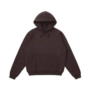 Dime MTL Cursive Hoodie - dark brown
