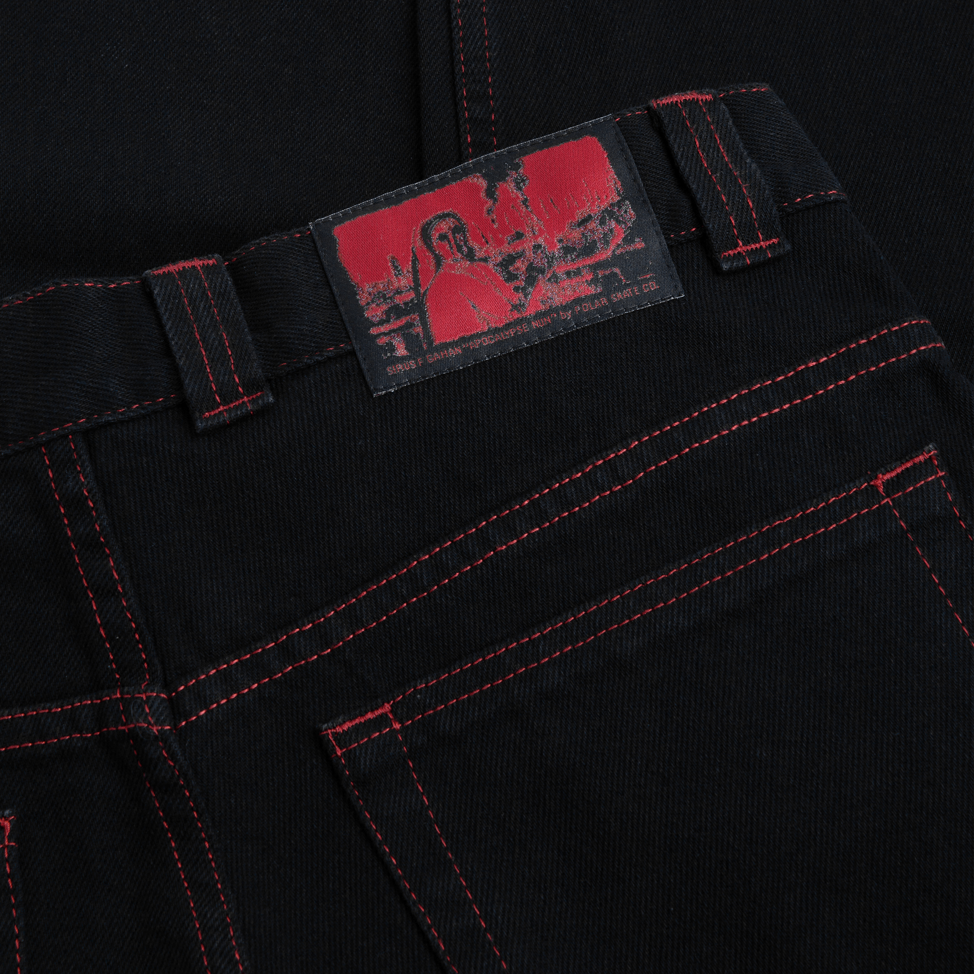 Polar Skate co. 93 Pants / Apocalypse Nun - black red – Bild 4