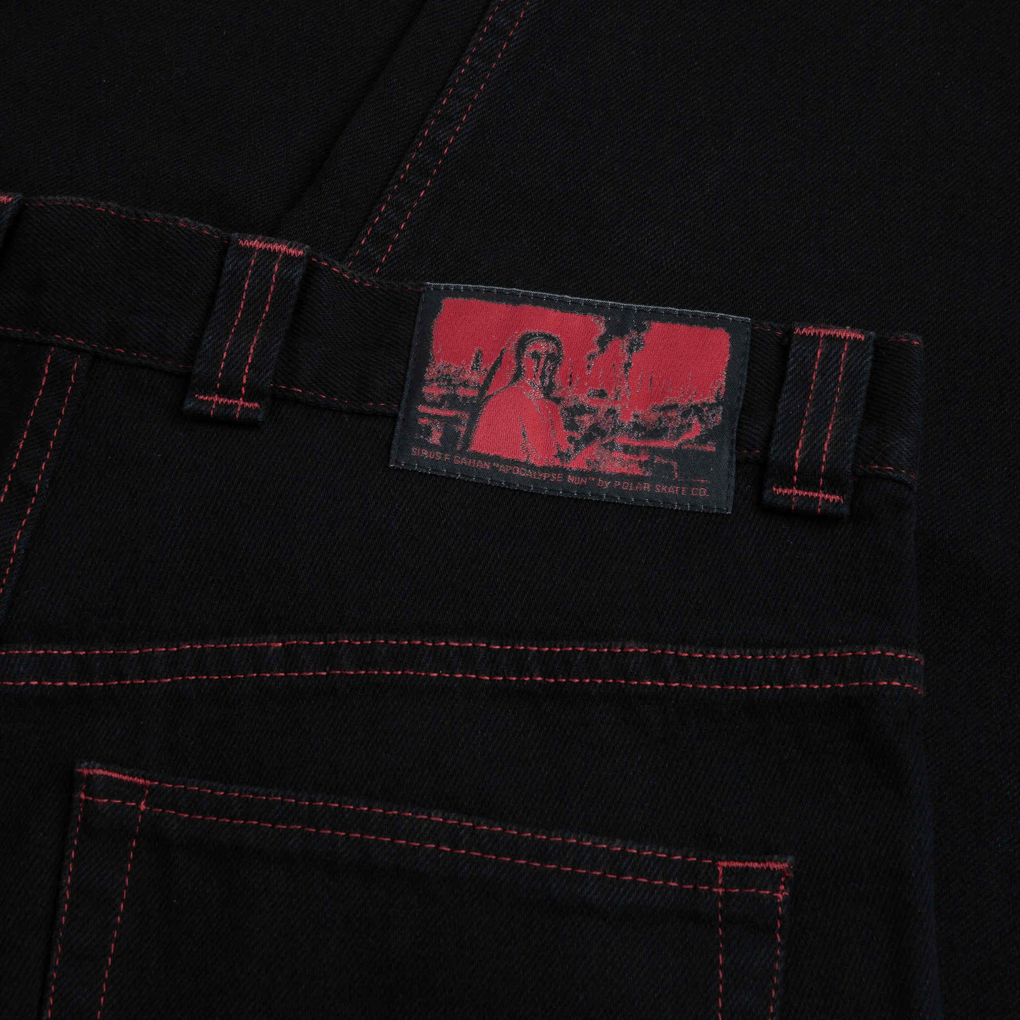 Polar Skate co. Big Boy Pants / Apocalypse Nun - black red – Bild 4