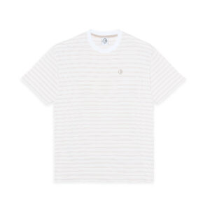 Polar Skate co- Stripe Tee - white taupe
