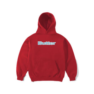 Buttergoods Ripstop Logo Applique Pullover Hood - red