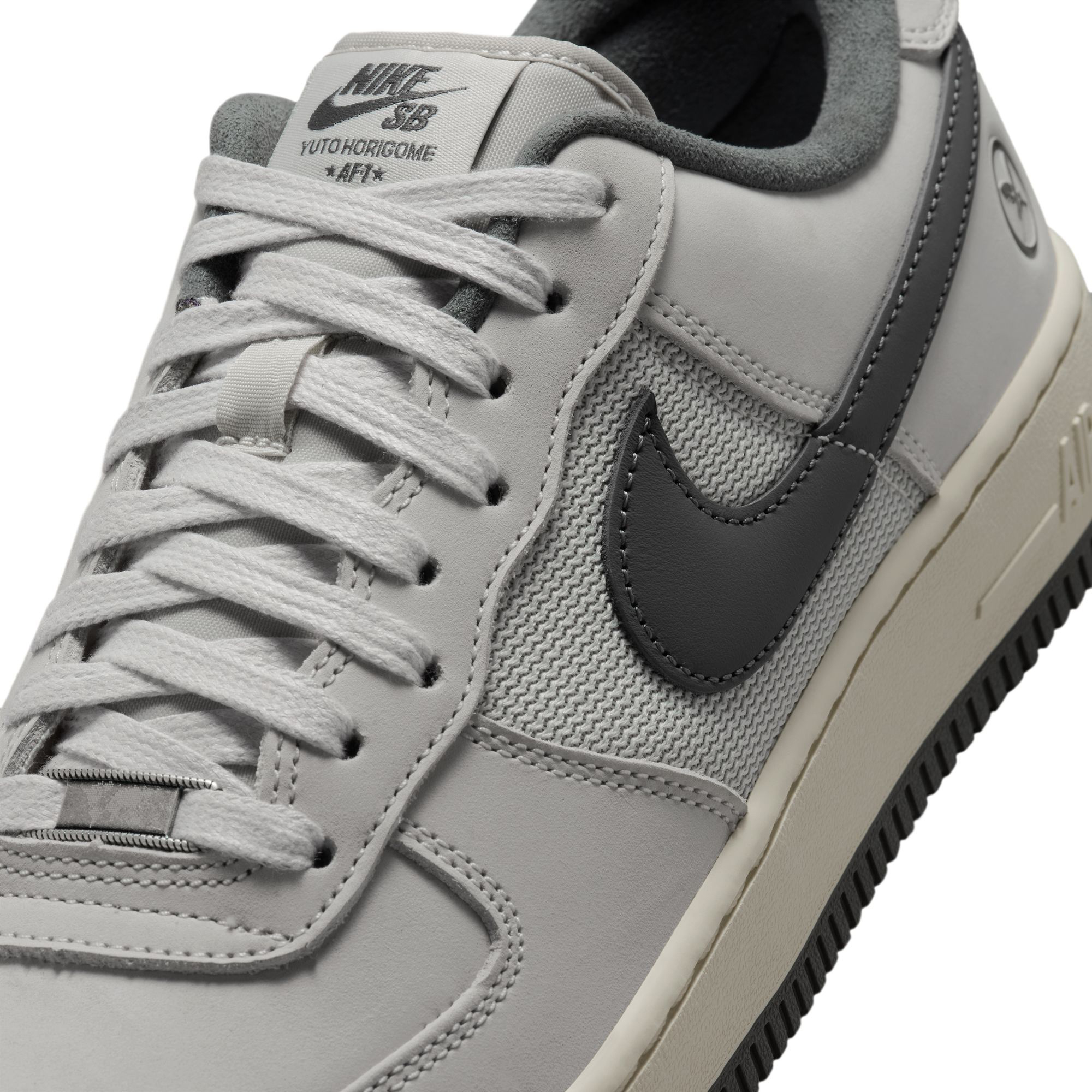 Nike SB Air Force 1 Yuto - Light Bone and Iron Grey – Bild 9